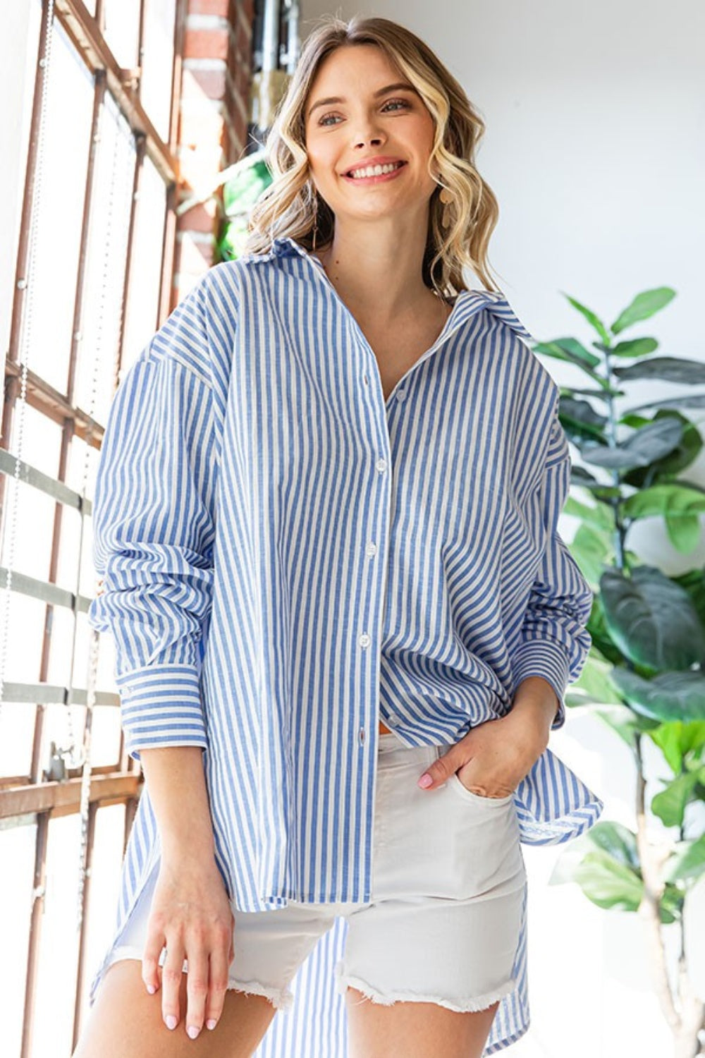 Shea Striped Button Down Shirt