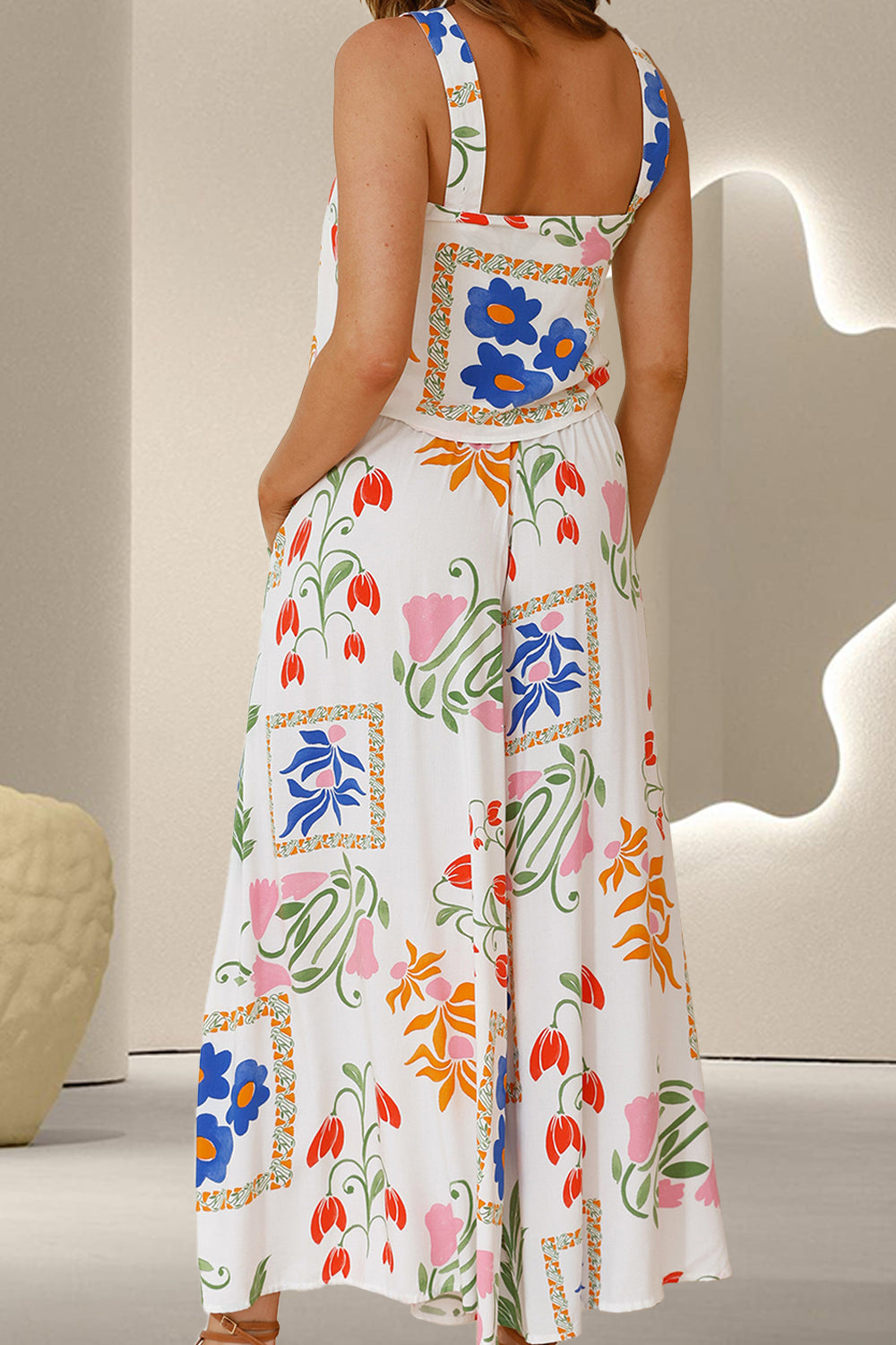 When in Rome Printed Top and Pants Set