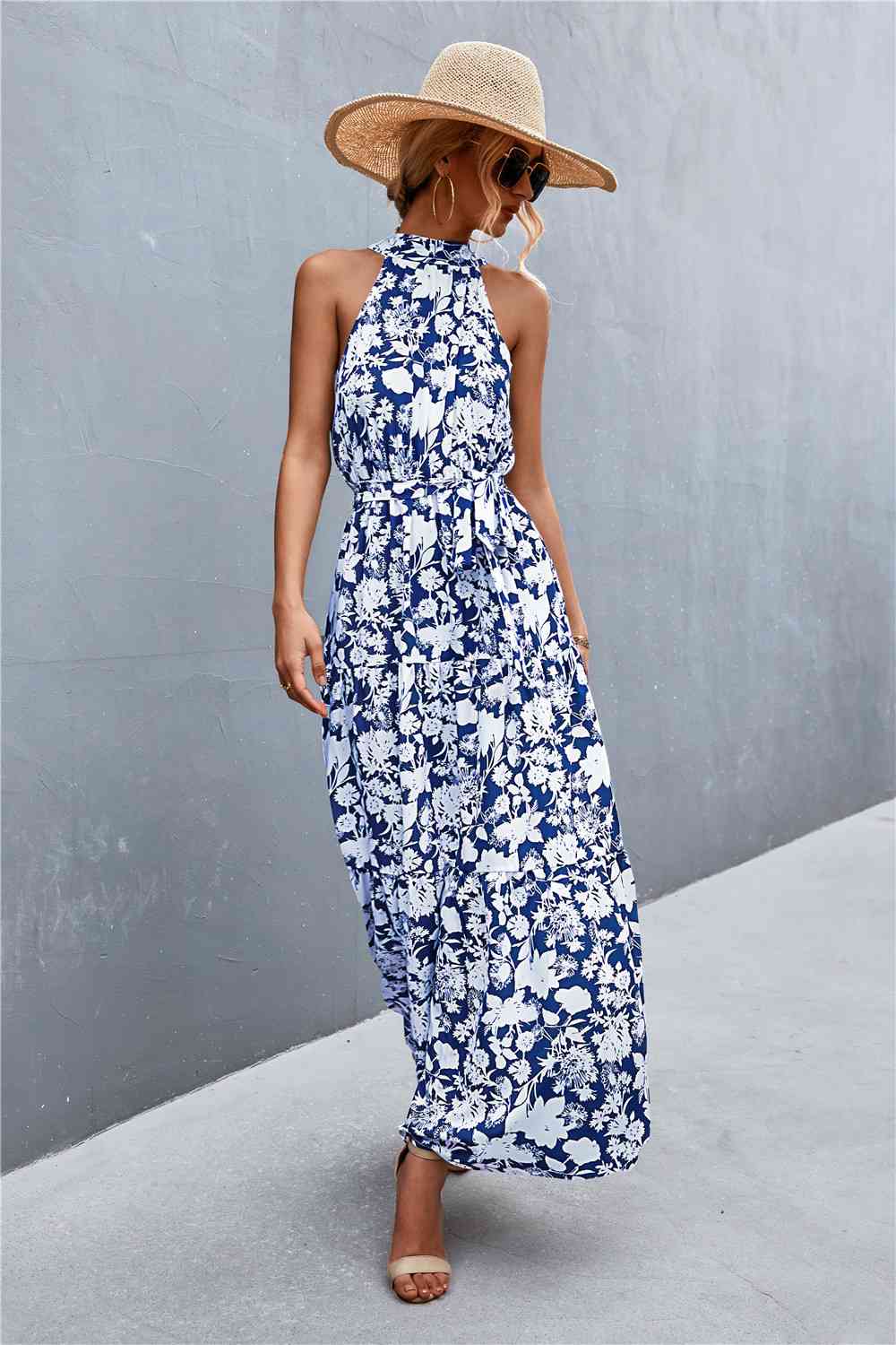 August Tie Waist Maxi Dress