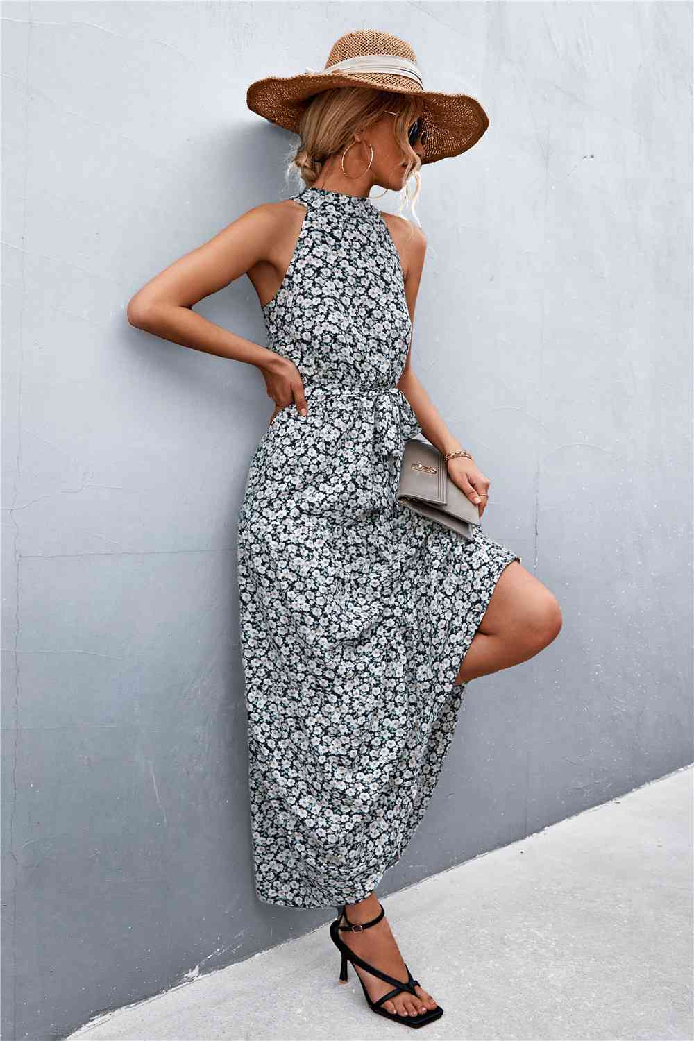 August Tie Waist Maxi Dress