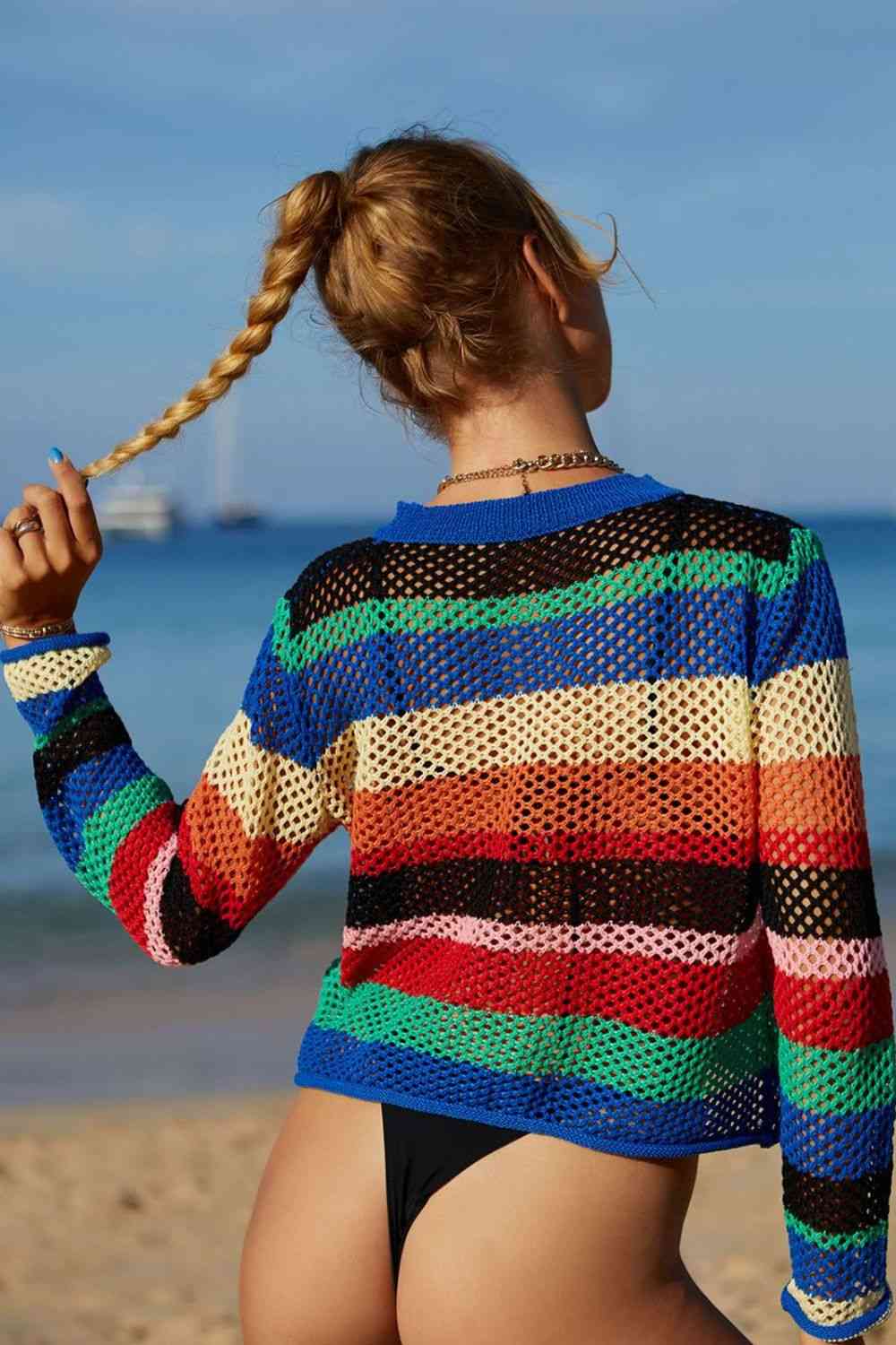 Madi Rainbow Long Sleeve Cover-Up