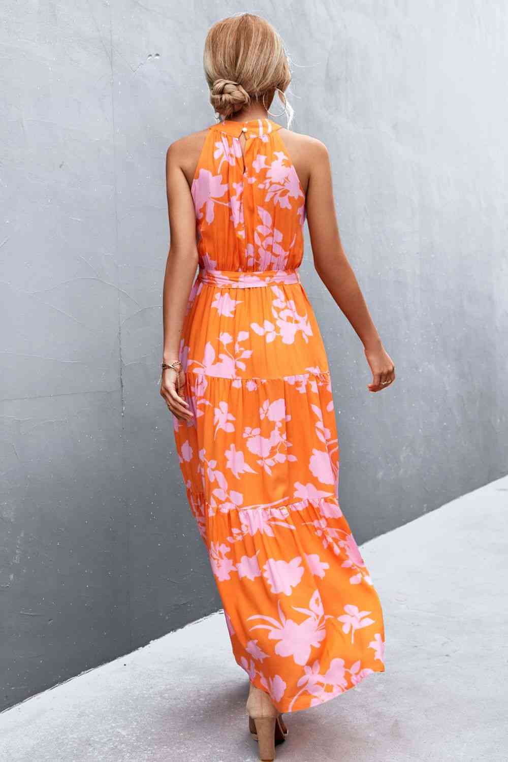 August Tie Waist Maxi Dress