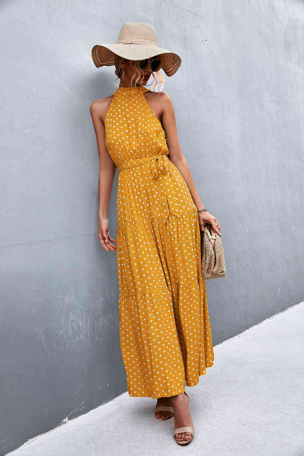 August Tie Waist Maxi Dress