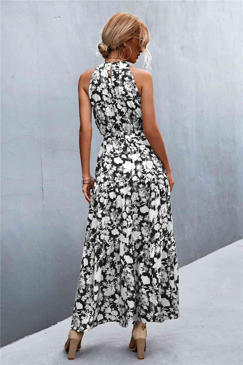 August Tie Waist Maxi Dress