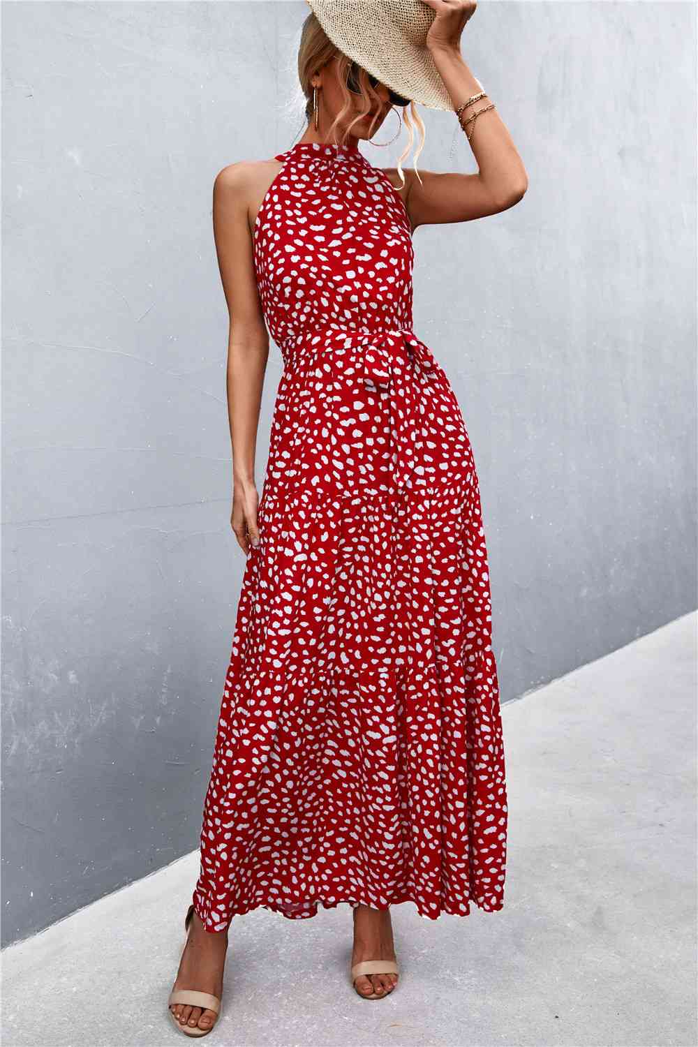 August Tie Waist Maxi Dress