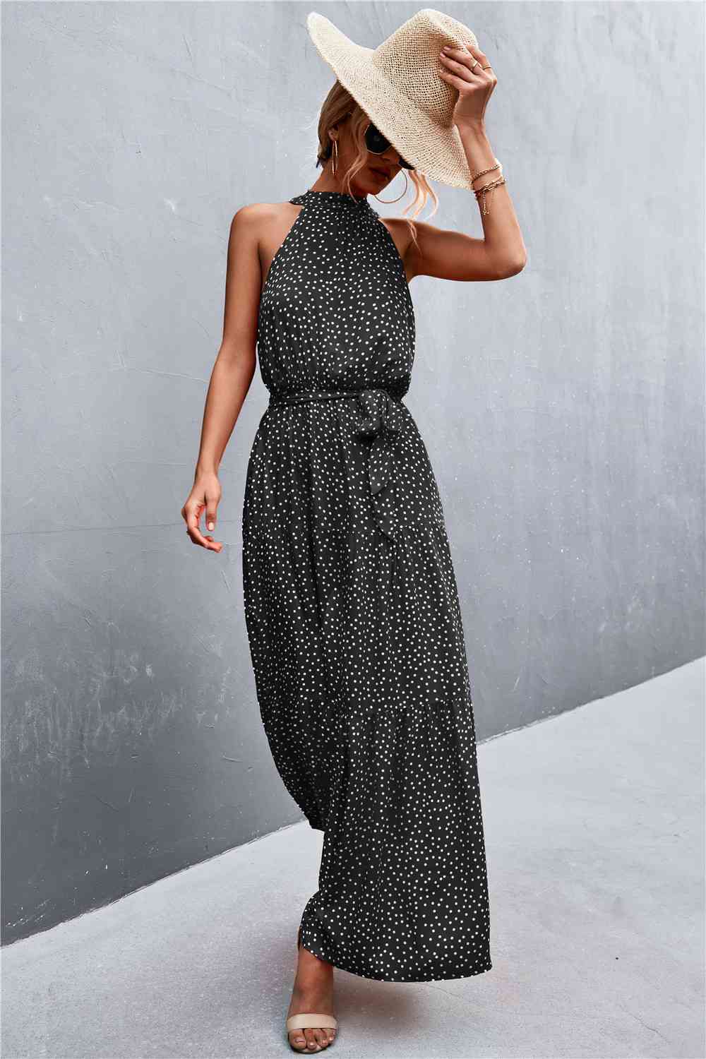 August Tie Waist Maxi Dress