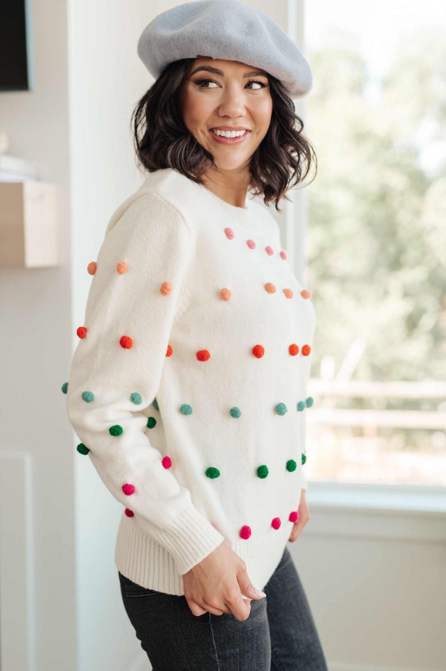 Springs Pom Detail Sweater