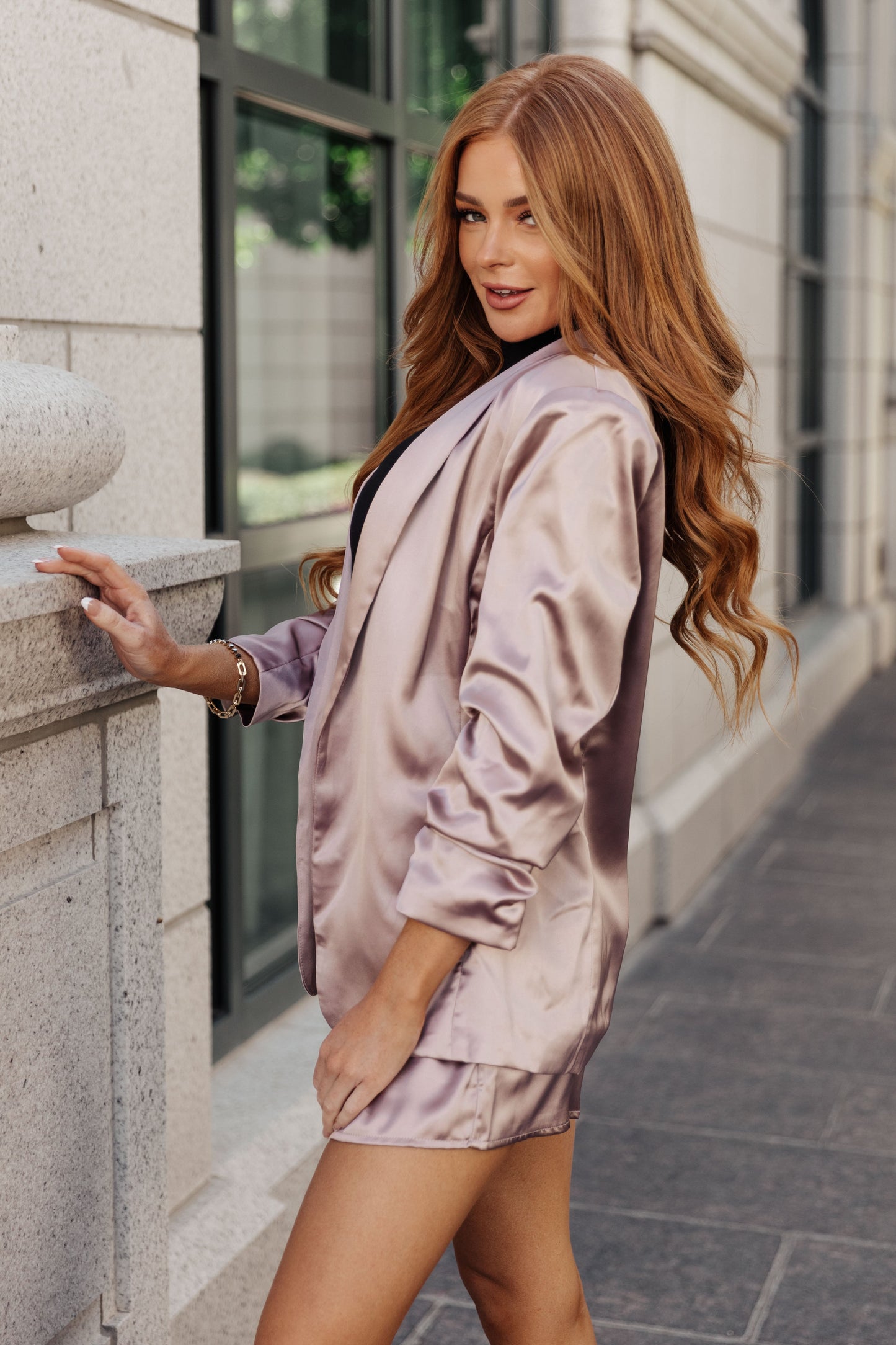 Charlotte Satin Blazer