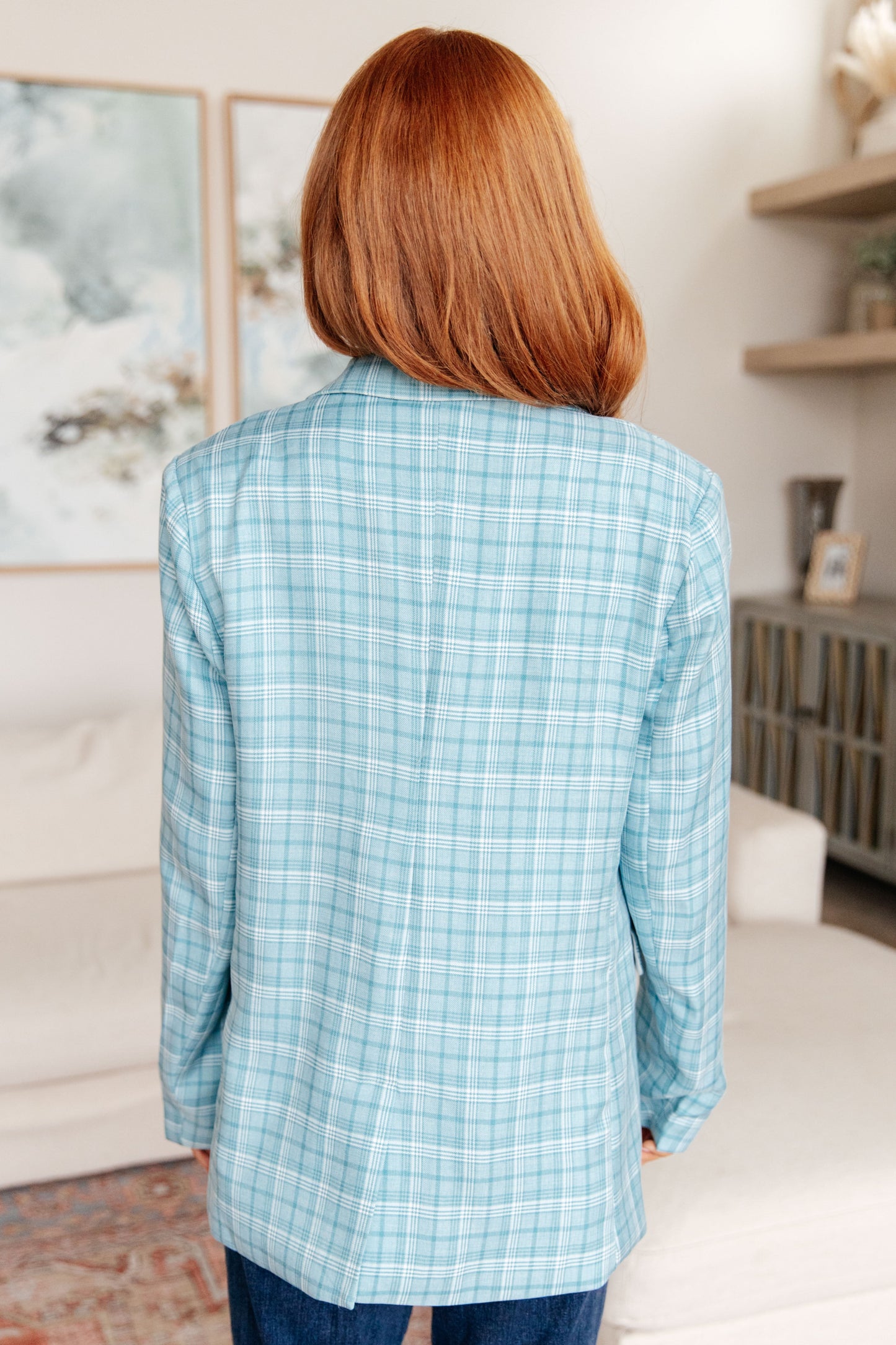 Fetch Plaid Blazer