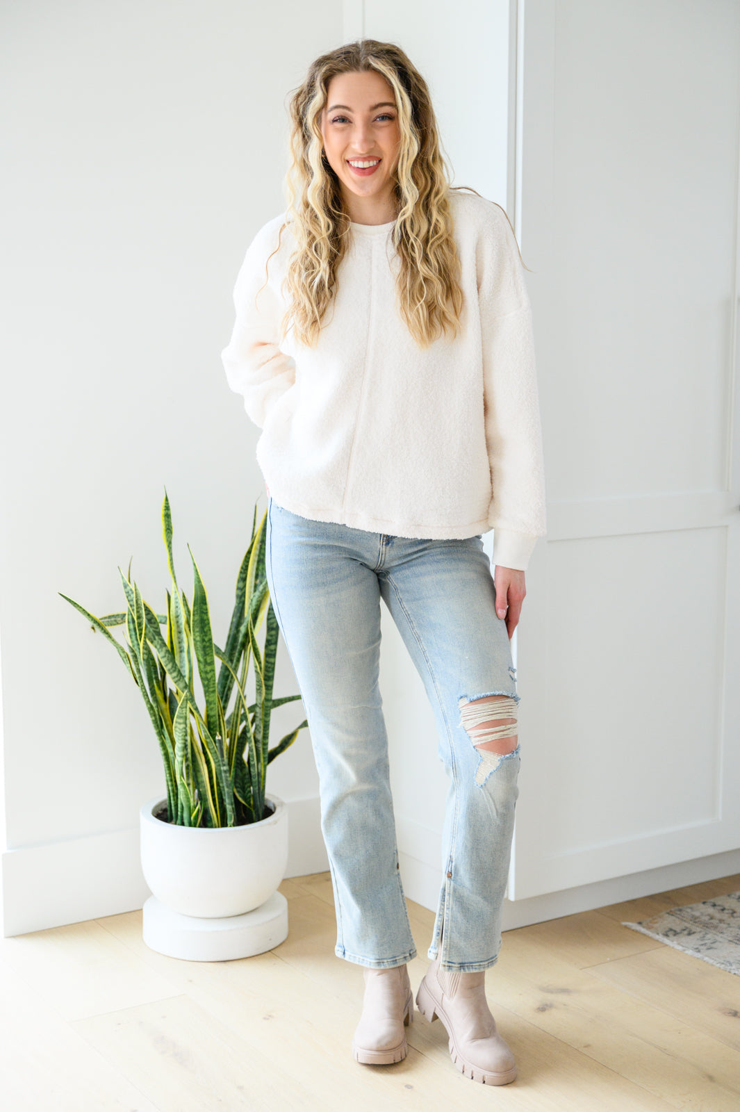 Fiona Sweater in Off White