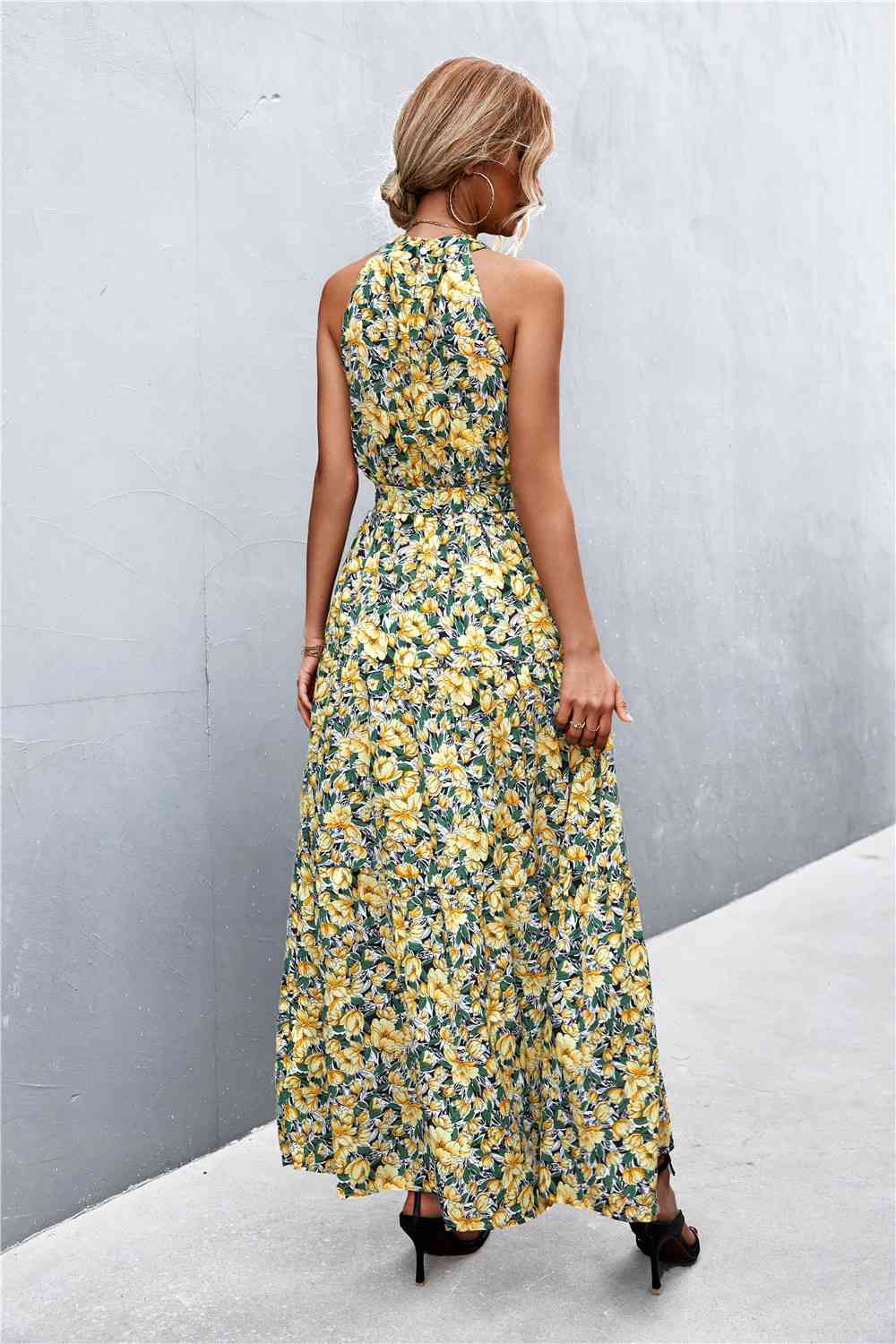 August Tie Waist Maxi Dress