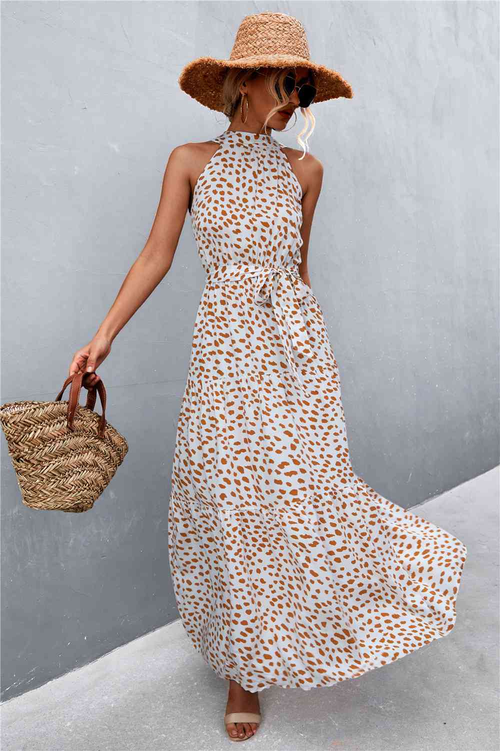 August Tie Waist Maxi Dress