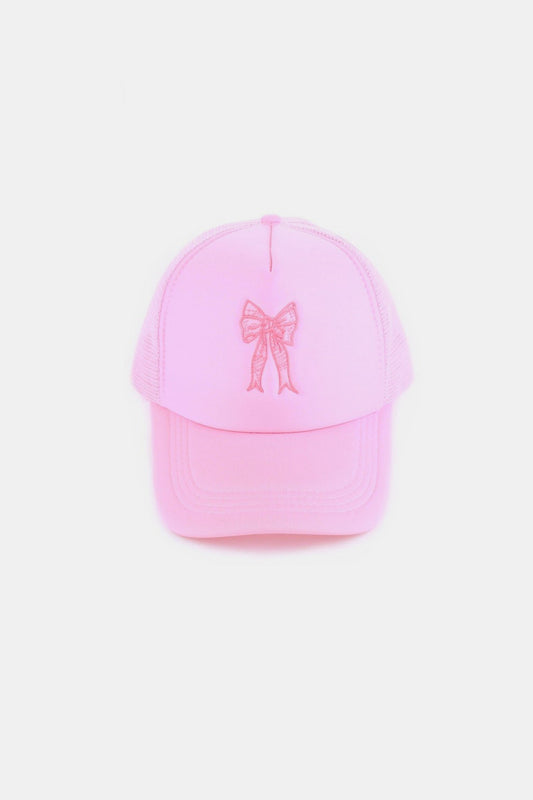 Catherine Bow Embroidered Trucker Hat