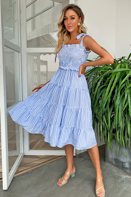 Sienna Striped Tiered Dress