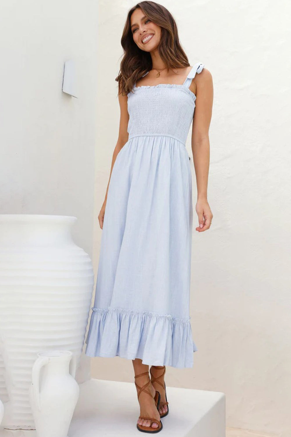 Baker Smocked Ruffle Dress