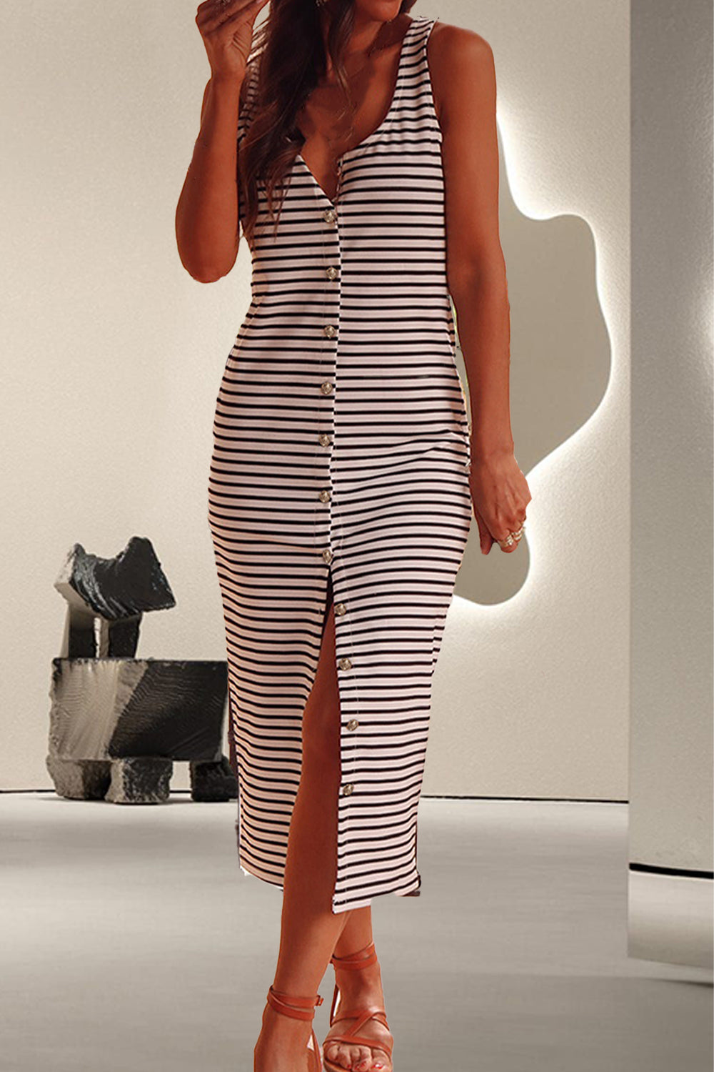 Stacey Striped Midi Dress