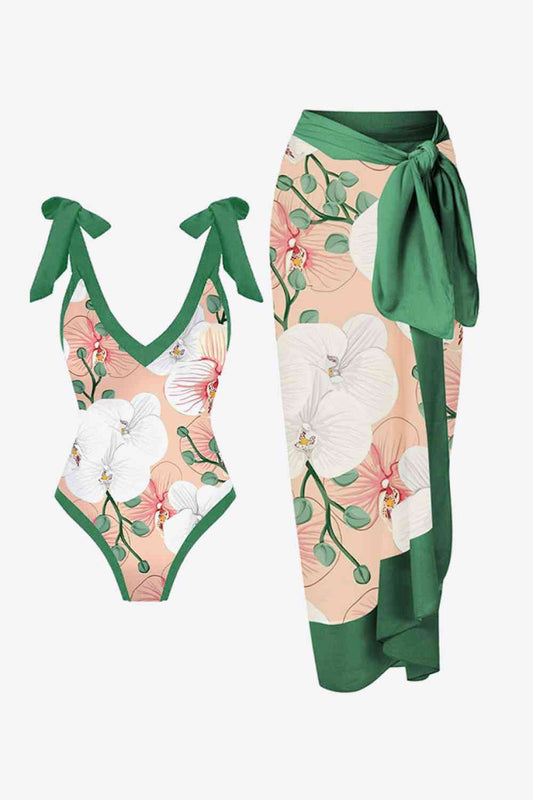 SJ V-Neck Two-Piece Swim Set