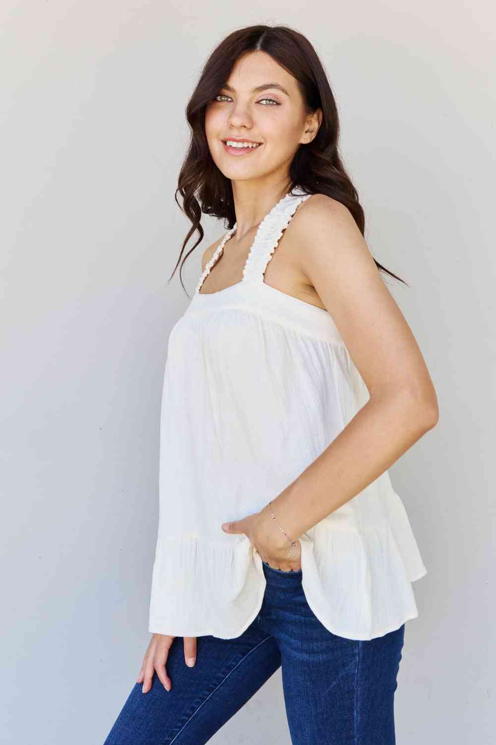 Anastasia Adjustable Ruffle Top