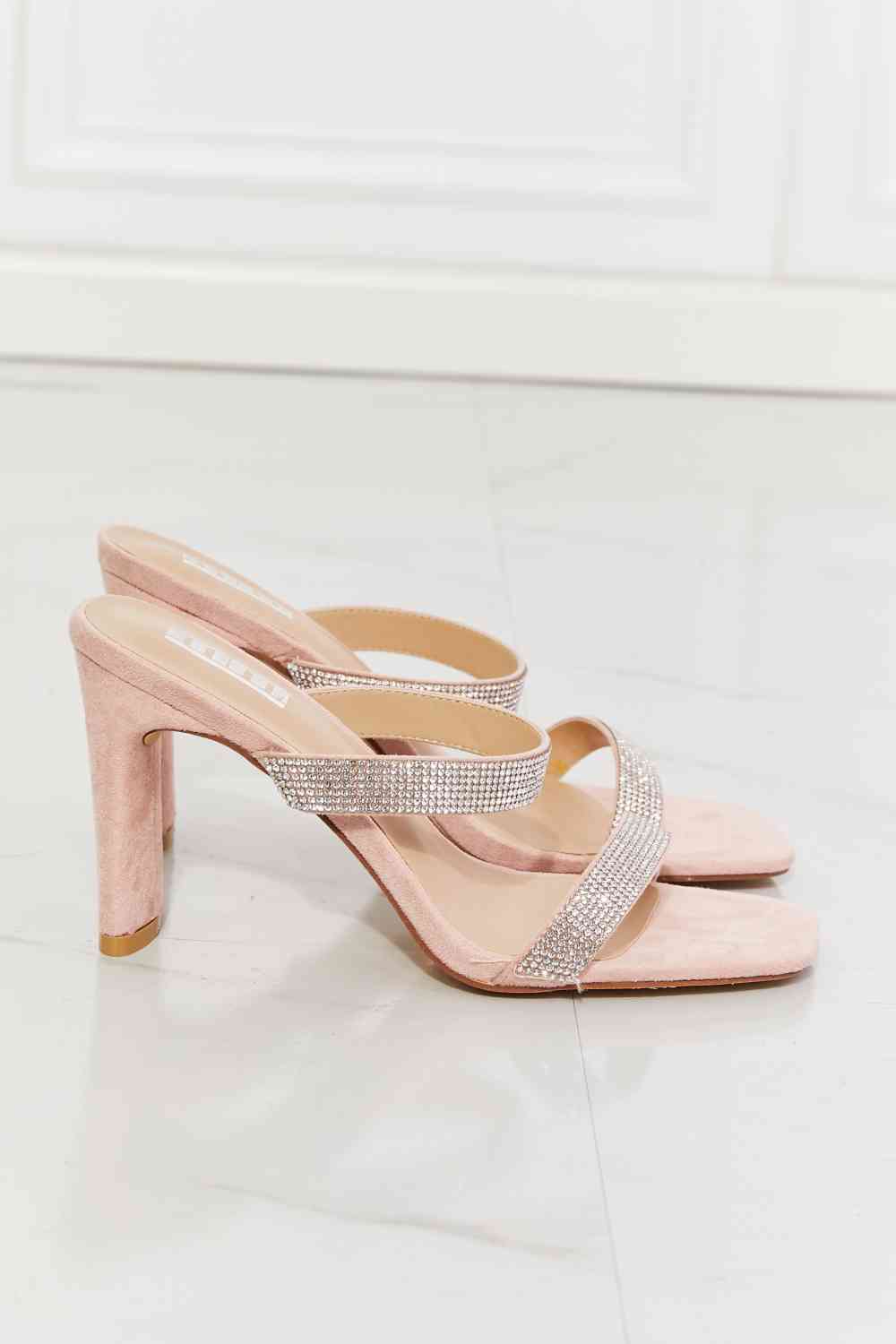 Natalie Block Heel Sandal in Light Pink