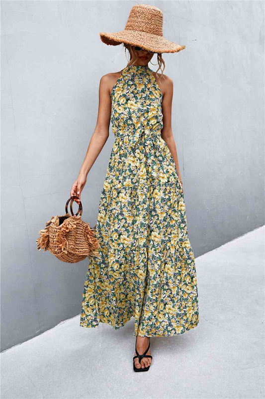 August Tie Waist Maxi Dress