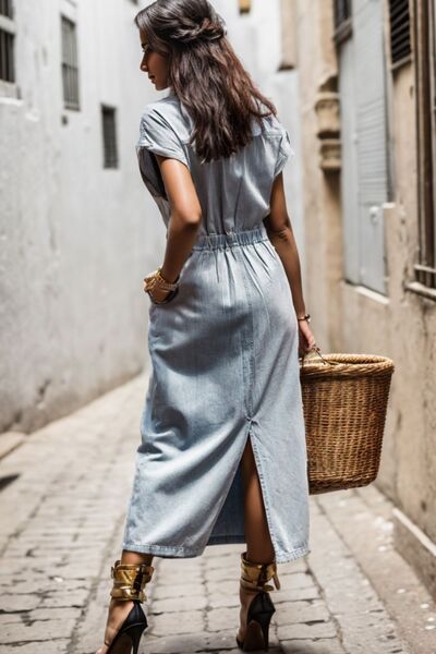 Summer in Aspen Denim Midi Dress