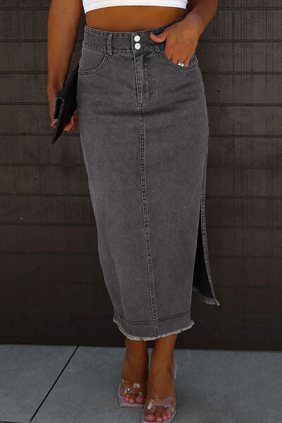 Rainn Midi Denim Skirt