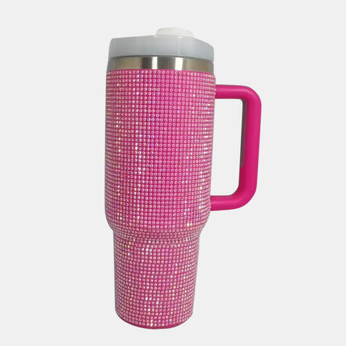 Rhinestone Tumbler with Straw