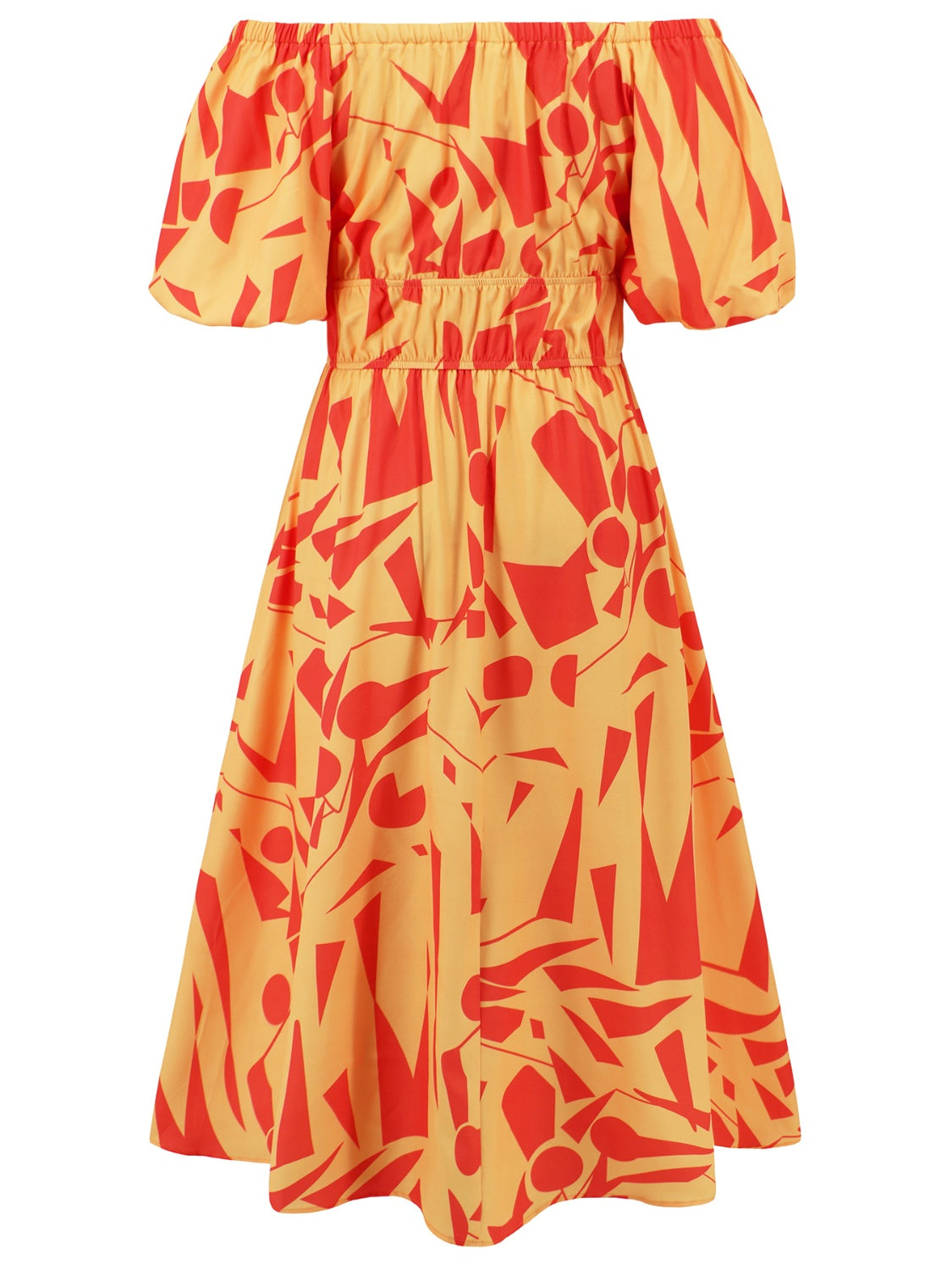 Balloon Sleeve Midi Dress