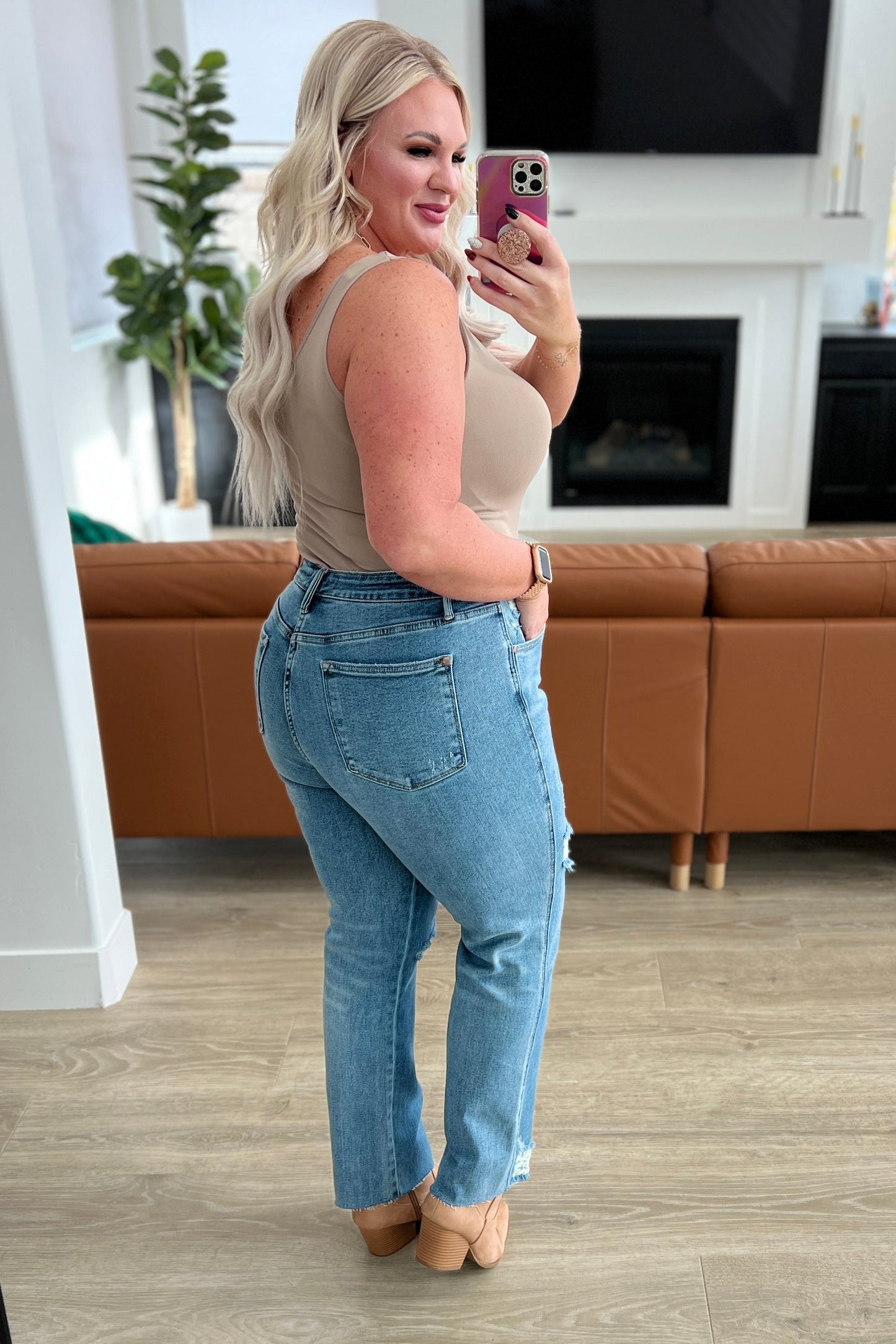 Nora High Rise Straight Jeans