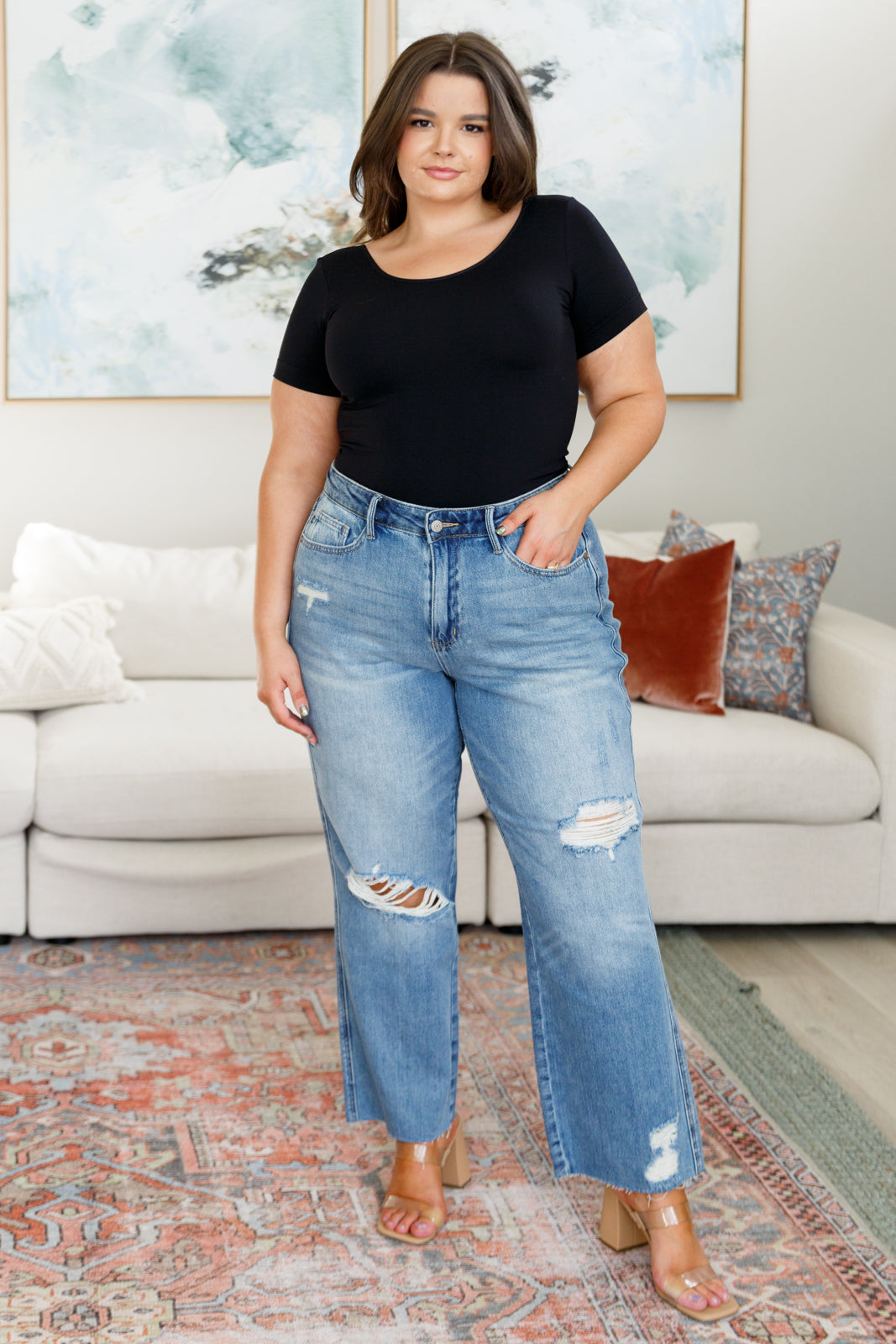 Nora High Rise Straight Jeans