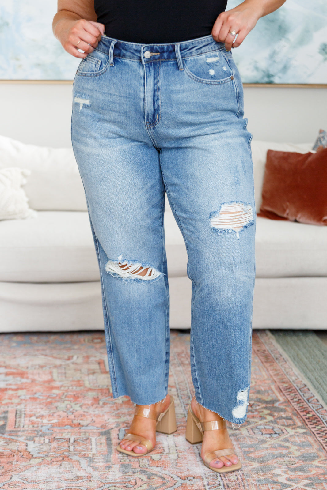 Nora High Rise Straight Jeans