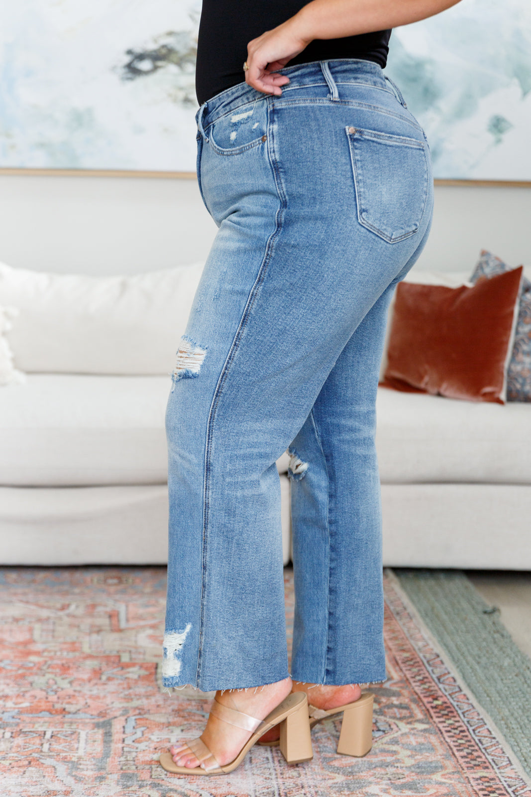 Nora High Rise Straight Jeans