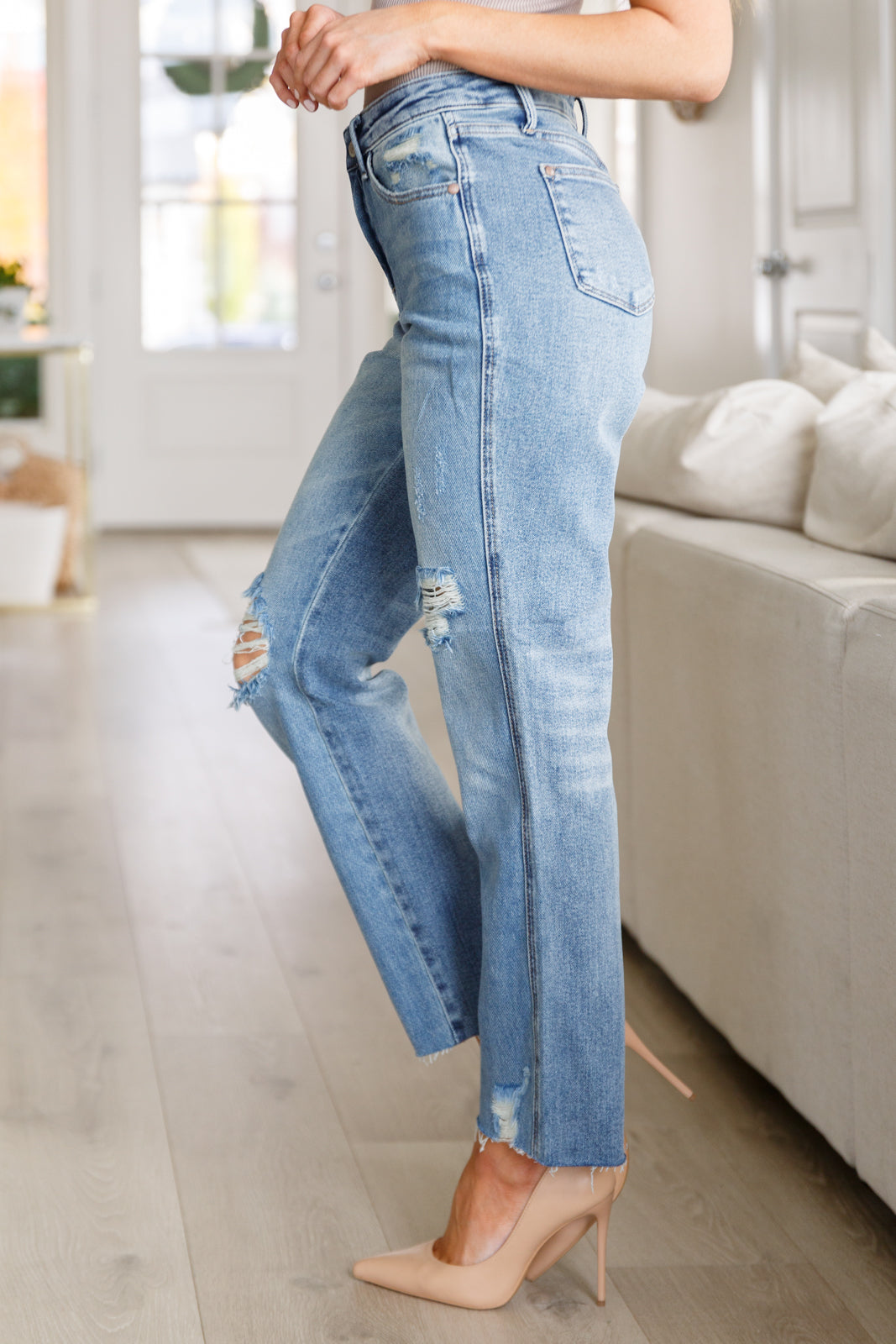 Nora High Rise Straight Jeans