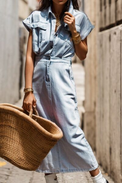 Summer in Aspen Denim Midi Dress