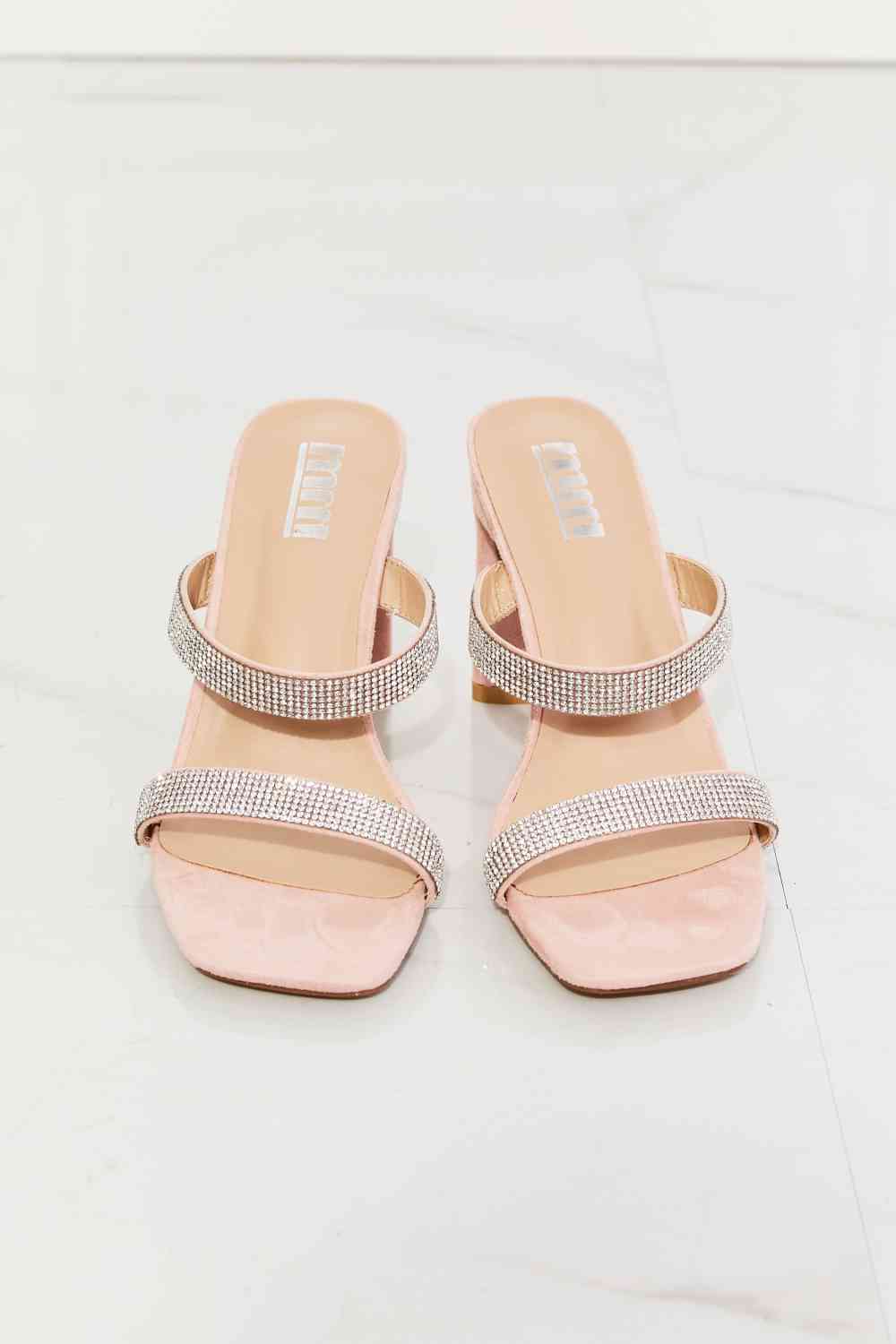 Natalie Block Heel Sandal in Light Pink