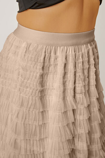 Verona High Waist Tiered Skirt