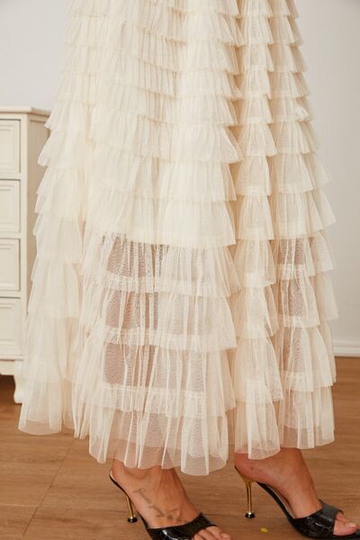 Verona High Waist Tiered Skirt