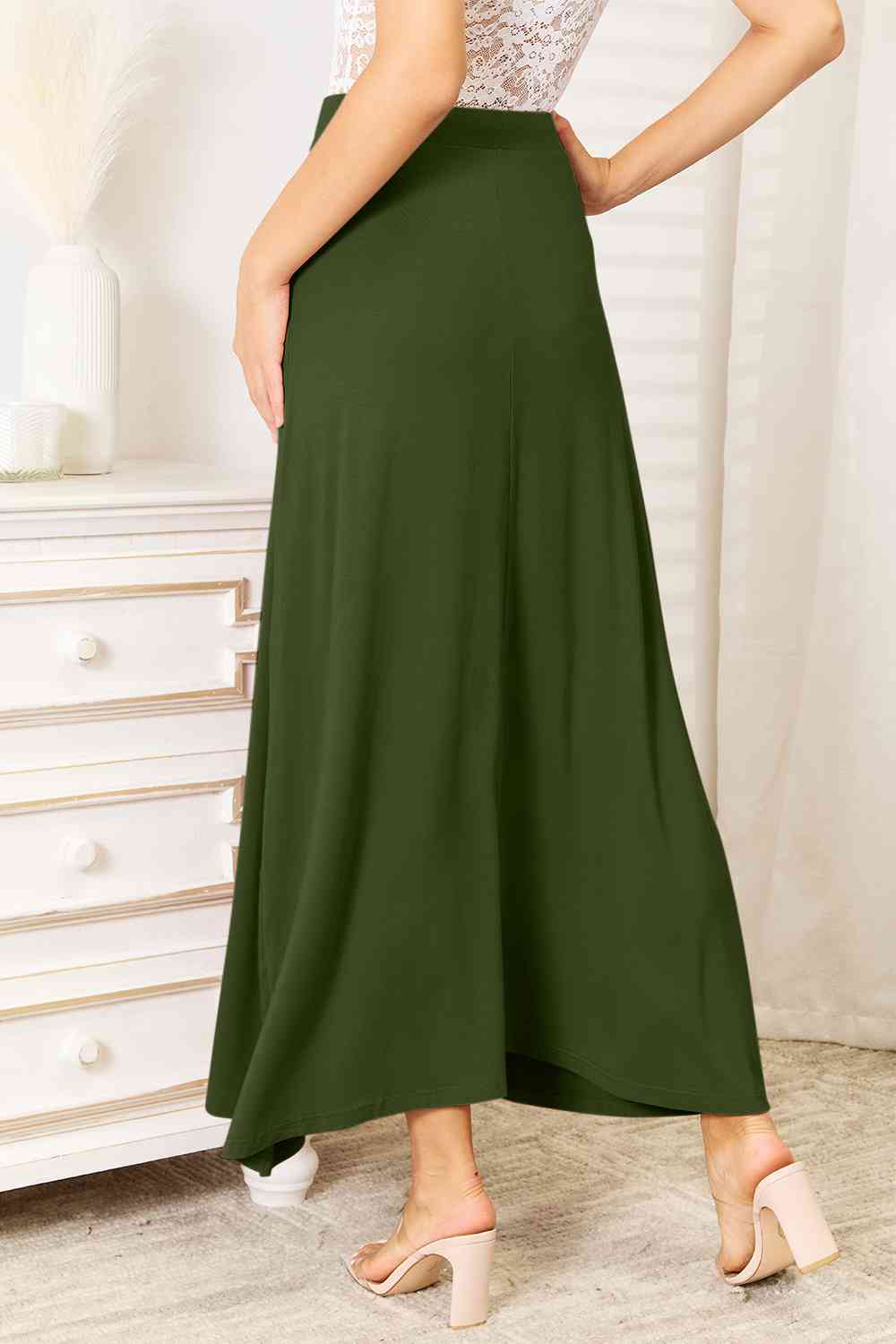 Kelly Drawstring Waist Maxi Skirt